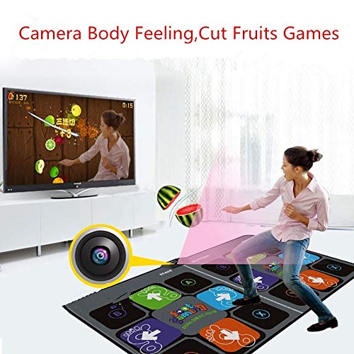 SKLLA Alfombra de Baile, Danza cámara Soporte Doble Mat Pad para Ordenador TV USB Paso Juego Alfombra Dual Usuario Alta Definición 11mm Baile Mat Yoga máquina con Dos manijas SKLLA Alfombra de Baile, Danza cámara Soporte Doble Mat Pad para Ordenador TV USB Paso Juego Alfombra Dual Usuario Alta Definición 11mm Baile Mat Yoga máquina con Dos manijas