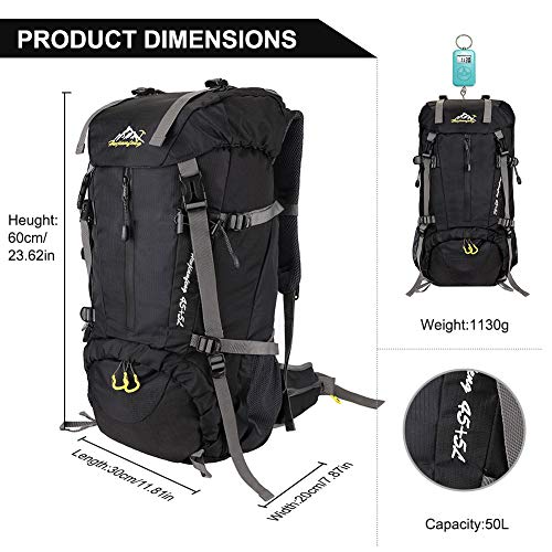 SKYSPER 50L Mochilas de Senderismo al Aire Libre Mochila de Senderismo Macutos Impermeable Ergonómica para Viajes Excursiones Acampadas Trekking SKYSPER 50L Mochilas de Senderismo al Aire Libre Mochila de Senderismo Macutos Impermeable Ergonómica para Viajes Excursiones Acampadas Trekking