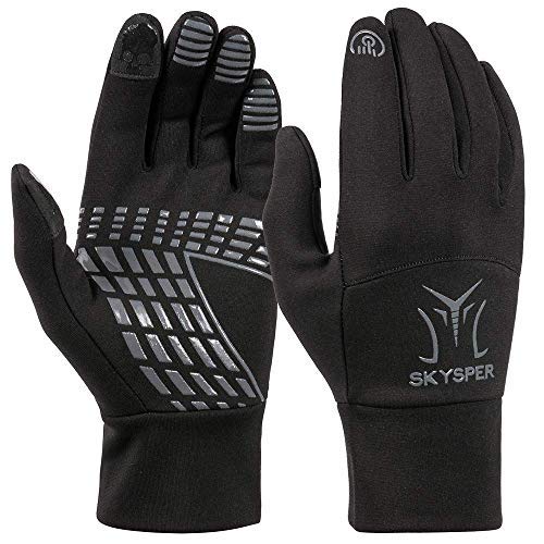 SKYSPER Guantes Ciclismo Invierno Guantes de Pantalla Táctil Deportivos Antideslizante Forro Vellón Térmico Anti-Viento Impermeable Deportes al Aire Libre Moto Bici Motocicleta para Mujer Hombre