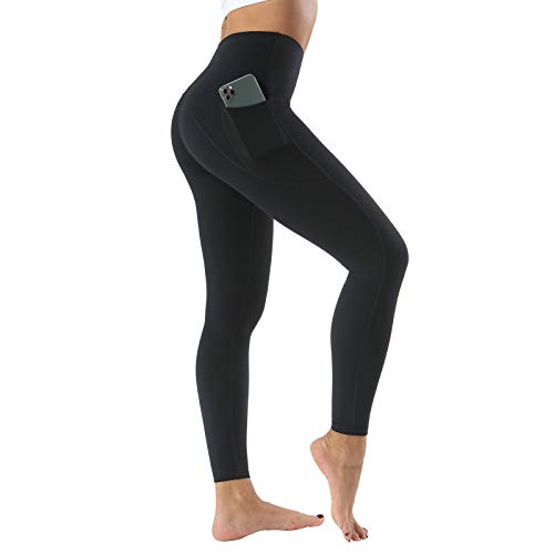 SKYSPER Leggings Mujer Fitness Cintura Alta Pantalones Deportivos Mallas Pantalones de Deporte con Bolsillos Laterales Elásticos y Transpirables para Running Training Estiramiento Yoga y Pilates