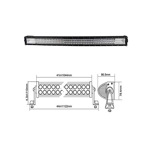 SKYWORLD 42 pulgadas 107 cm 540W curvada barra de trabajo ligera del trabajo, barra de luz led haz combinado del punto de inundación de 12V-24V 6000K para 4x4 SUV ATV UTV con el arnés de cableado