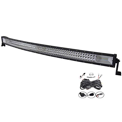 SKYWORLD 42 pulgadas 107 cm 540W curvada barra de trabajo ligera del trabajo, barra de luz led haz combinado del punto de inundación de 12V-24V 6000K para 4x4 SUV ATV UTV con el arnés de cableado