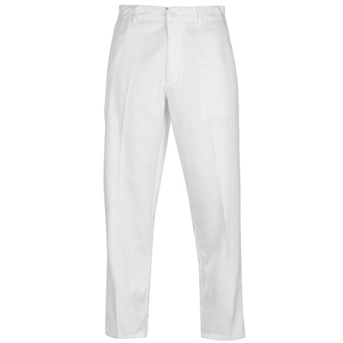 Slazenger - Pantalones de golf para hombre, con cremallera, corte estándar - Blanco - 38W x 31L regular