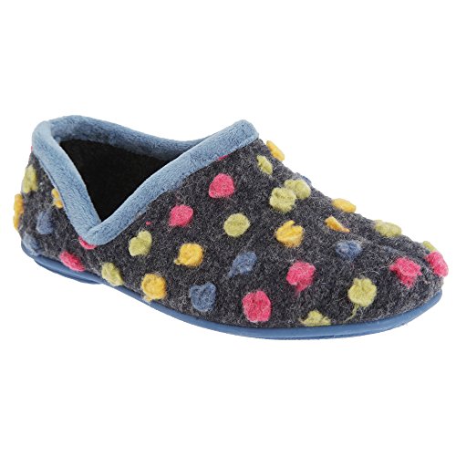 Sleepers - Zapatillas de Estar por casa Modelo Jade con Lunares para Mujer (36) (Azul) Sleepers - Zapatillas de Estar por casa Modelo Jade con Lunares para Mujer (36) (Azul)