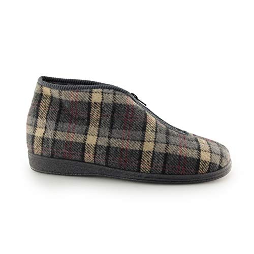 Sleepers - Zapatillas/Botas de Estar por casa térmicas con Cremallera Modelo Jed II Thermal Hombre Caballero (42 EU) (Gris) Sleepers - Zapatillas/Botas de Estar por casa térmicas con Cremallera Modelo Jed II Thermal Hombre Caballero (42 EU) (Gris)