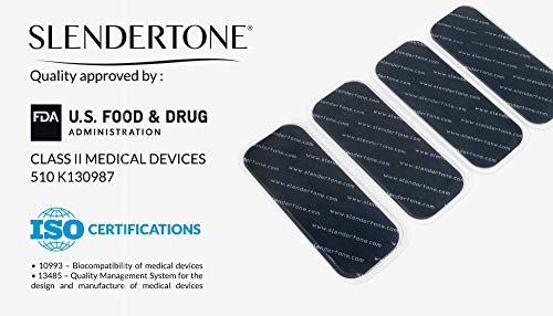 Slendertone Bottom - Electrodos de Repuesto para Mini Bottom Toning System, 4 Unidades + Ceinture Electrodos de Repuesto para cinturón Abdominal, Unisex, Talla única