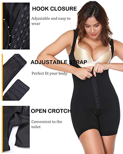 SLIMBELLE Body Faja Reductora con Sujetador Adelgazantes Mujer Sin Costura Colombiana Cintura Alta Braga Talla Grande Corsé Ajustable Shapewear