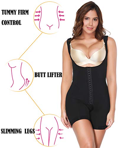 SLIMBELLE Body Faja Reductora con Sujetador Adelgazantes Mujer Sin Costura Colombiana Cintura Alta Braga Talla Grande Corsé Ajustable Shapewear