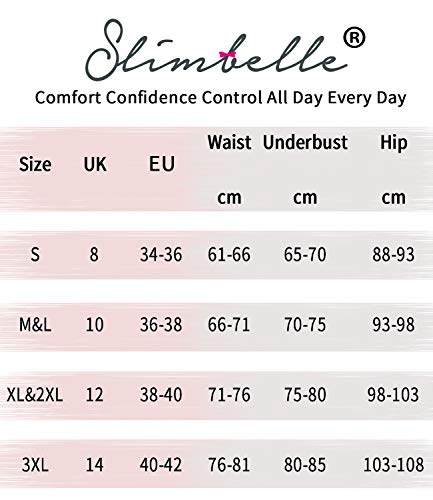 SLIMBELLE Tanga Faja Braga Reductora para Mujer Vientre Plano Braguitas Modeladora Cintura Alta-Negro-M/L