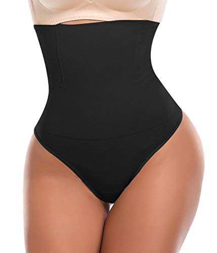SLIMBELLE Tanga Faja Braga Reductora para Mujer Vientre Plano Braguitas Modeladora Cintura Alta-Negro-M/L SLIMBELLE Tanga Faja Braga Reductora para Mujer Vientre Plano Braguitas Modeladora Cintura Alta-Negro-M/L