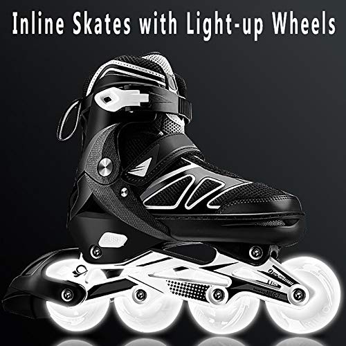 sljjlhx Sljj Patines Ajustables para Adultos Y Niños con Ruedas Iluminadas, Patines En Línea para Exteriores para Niñas Y Niños, Cómodos Patines sobre Ruedas De Estilo Libre