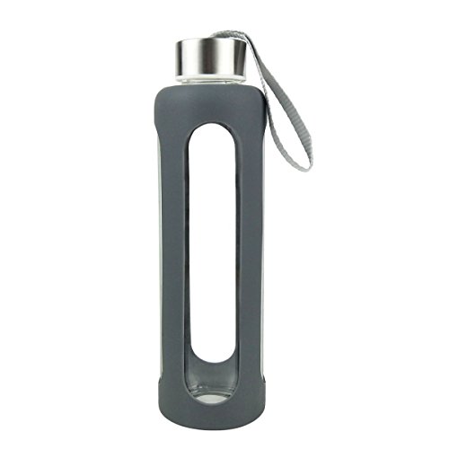 SLOSH Botella Cristal Agua Silicona Deporte Vidrio Viaje Deportiva SLOSH Botella Cristal Agua Silicona Deporte Vidrio Viaje Deportiva