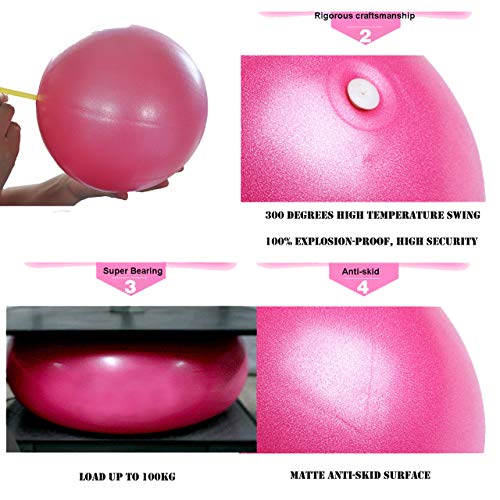 Slosy Pelota Pilates 25cm Rosa Accesorios Gym Balón Yoga para Embarazadas Pequeño Material de Gimnasio Bola Pequeña Fitness Mini Ball Entrenamiento Mejora la Postura Equilibrio Rehabilitacion Slosy Pelota Pilates 25cm Rosa Accesorios Gym Balón Yoga para Embarazadas Pequeño Material de Gimnasio Bola Pequeña Fitness Mini Ball Entrenamiento Mejora la Postura Equilibrio Rehabilitacion