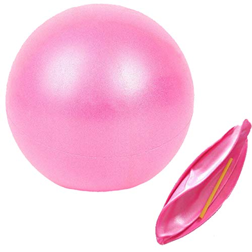 Slosy Pelota Pilates 25cm Rosa Accesorios Gym Balón Yoga para Embarazadas Pequeño Material de Gimnasio Bola Pequeña Fitness Mini Ball Entrenamiento Mejora la Postura Equilibrio Rehabilitacion