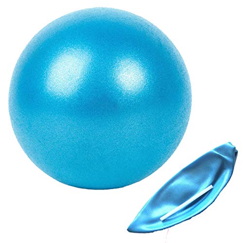 Slosy Pelota Yoga 25cm Azul Accesorios Gym Balón Pilates para Embarazadas Pequeño Material de Gimnasio Bola Fitness Pequeña Entrenamiento Mini Ball Mejora la Postura Equilibrio Rehabilitacion