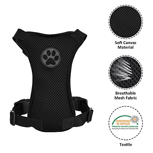 SlowTon Arnés para automóvil,(Sin cinturón de Seguridad) Arnés de Chaleco para Mascotas para Perros Seguridad en el Coche Cuello Ajustable y Correa para el Pecho SlowTon Arnés para automóvil,(Sin cinturón de Seguridad) Arnés de Chaleco para Mascotas para Perros Seguridad en el Coche Cuello Ajustable y Correa para el Pecho