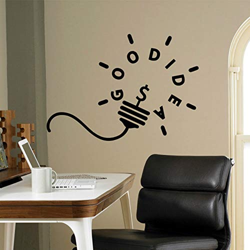 SLQUIET Motivación personalizable Tatuajes de pared Etiqueta de bombilla Oficina Sala de estar Arte Extraíble Diseño personalizado Mural Etiqueta decorativa Rojo S 42x30cm