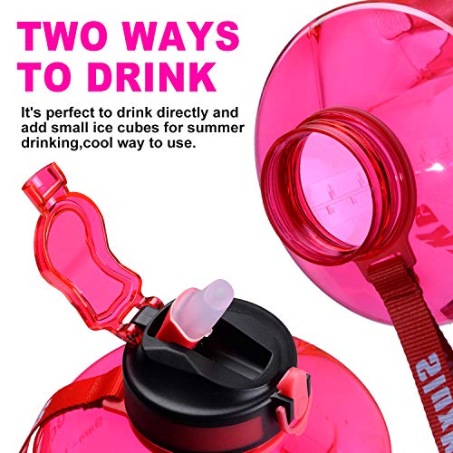 SLUXKE Botella de deporte de 2,2 l/3,78 l, botella de agua grande, botella de deporte, sin BPA, botella de agua de 2,2 litros, antigoteo, botella de agua para gimnasio, gimnasio SLUXKE Botella de deporte de 2,2 l/3,78 l, botella de agua grande, botella de deporte, sin BPA, botella de agua de 2,2 litros, antigoteo, botella de agua para gimnasio, gimnasio
