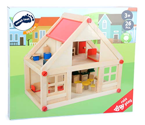 Small Foot Company 7253 - Pequeña casa de madera, 2 plantas , Modelos/colores Surtidos, 1 Unidad