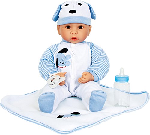 Small Foot Company La linda muñeca "Benno" con muchos accesorios (manta, sombrero, peleles y botella) y una cara finamente dibujada, se ve particularmente real Small Foot Company La linda muñeca "Benno" con muchos accesorios (manta, sombrero, peleles y botella) y una cara finamente dibujada, se ve particularmente real