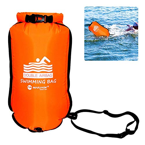 SmallPocket Waterproof Beach Bag Boya De Natación para Aguas Abiertas con Bolsa Estanca, Resistente al Desgaste de Nylon Resistente a la Rotura de PVC