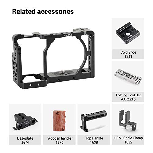 SMALLRIG Jaula Cage para Sony a6300 / a6000 / a6500 / Nex-7-1661 SMALLRIG Jaula Cage para Sony a6300 / a6000 / a6500 / Nex-7-1661