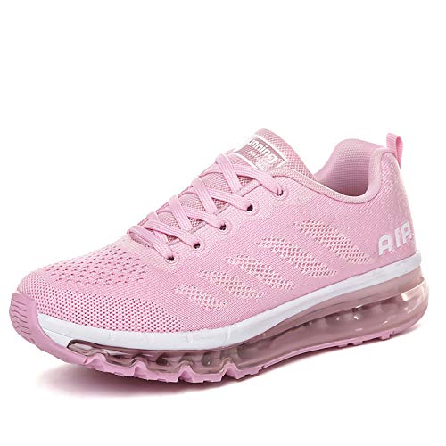 Smarten Zapatillas de Running Hombre Mujer Air Correr Deportes Calzado Verano Comodos Zapatillas Sport Pink 37 EU