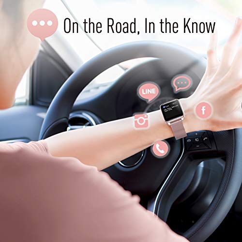 Smartwatch Mujer, Hommie Reloj Inteligente Mujer 1.3” Táctil Completa, Pulsera Actividad Mujer IP68 con 17 Deportes, Pulsómetros, Monitor de Sueño, Seguimiento del Menstrual,Control de Musica y Cámara Smartwatch Mujer, Hommie Reloj Inteligente Mujer 1.3” Táctil Completa, Pulsera Actividad Mujer IP68 con 17 Deportes, Pulsómetros, Monitor de Sueño, Seguimiento del Menstrual,Control de Musica y Cámara