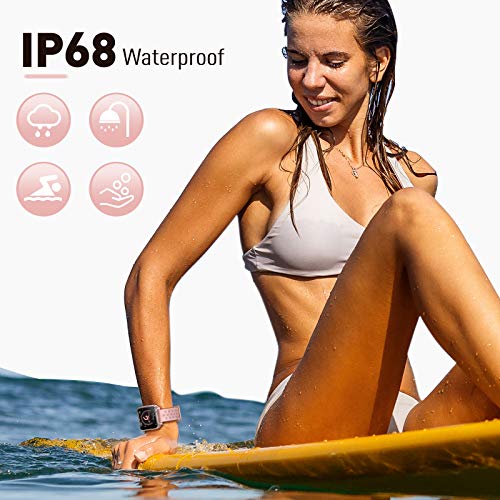 Smartwatch Mujer, Hommie Reloj Inteligente Mujer 1.3” Táctil Completa, Pulsera Actividad Mujer IP68 con 17 Deportes, Pulsómetros, Monitor de Sueño, Seguimiento del Menstrual,Control de Musica y Cámara Smartwatch Mujer, Hommie Reloj Inteligente Mujer 1.3” Táctil Completa, Pulsera Actividad Mujer IP68 con 17 Deportes, Pulsómetros, Monitor de Sueño, Seguimiento del Menstrual,Control de Musica y Cámara