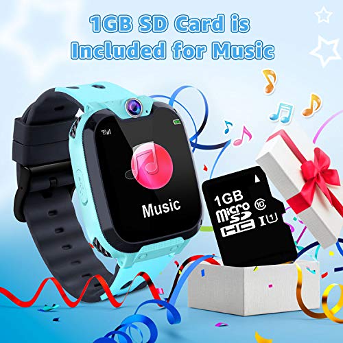 Smartwatch para Niños Game Watch - Juego de Música Reloj Inteligente (Incluye Tarjeta Micro SD de 1GB) con Juegos de Llamada Grabadora de Cámara Reloj Despertador para Niños Niñas (Azul)