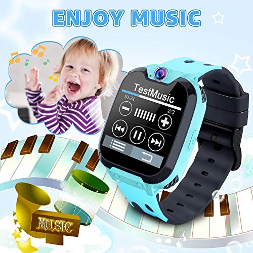 Smartwatch para Niños Game Watch - Juego de Música Reloj Inteligente (Incluye Tarjeta Micro SD de 1GB) con Juegos de Llamada Grabadora de Cámara Reloj Despertador para Niños Niñas (Azul)