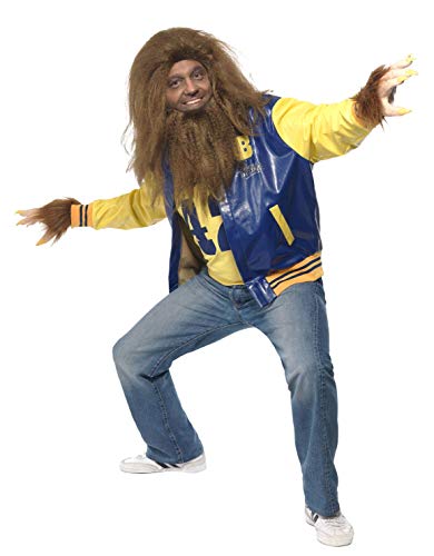 Smiffy'S 35047M Disfraz De Teen Wolf Con Cazadora Camiseta, Guantes, Peluca Y Barba, Azul, M - Tamaño 38"-40" Smiffy'S 35047M Disfraz De Teen Wolf Con Cazadora Camiseta, Guantes, Peluca Y Barba, Azul, M - Tamaño 38"-40"