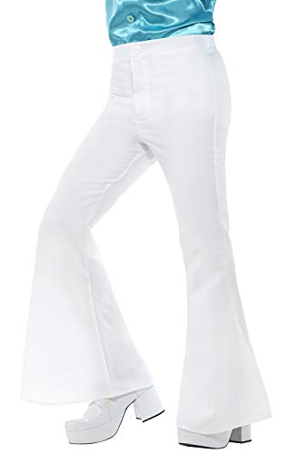 Smiffy'S 48194M Pantalones De Campana Para Hombre, Blanco, M - Tamaño 38"-40" , color/modelo surtido