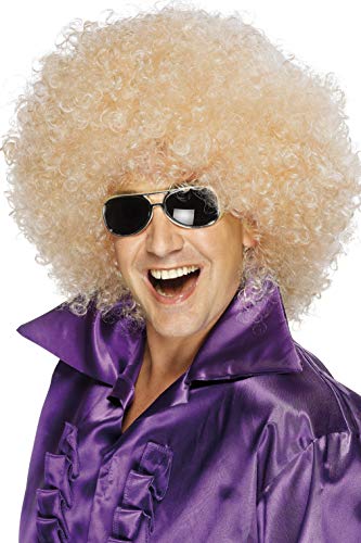 Smiffy's- Peluca Afro, Mega Grande, Rubia, Color, única (42035) Smiffy's- Peluca Afro, Mega Grande, Rubia, Color, única (42035)