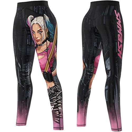 SMMASH Herley Squad Deportivos Leggins Largos Mujer, Mallas Deporte Mujer, Yoga, Fitness, Crossfit, Correr, Material Transpirable y Antibacteriano, (L)