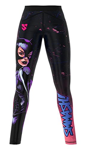 SMMASH Space Cat Deportivos Leggins Largos Mujer, Mallas Deporte Mujer, Yoga, Fitness, Crossfit, Correr, Material Transpirable y Antibacteriano, (XS)