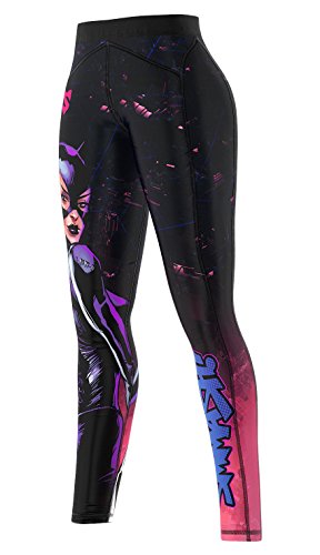 SMMASH Space Cat Deportivos Leggins Largos Mujer, Mallas Deporte Mujer, Yoga, Fitness, Crossfit, Correr, Material Transpirable y Antibacteriano, (XS)