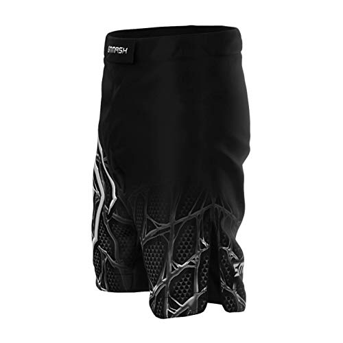 SMMASH Venom Deporte Profesionalmente Pantalones Cortos MMA para Hombre, Shorts MMA, BJJ, Grappling, Krav Maga, Material Transpirable y Antibacteriano, (L)