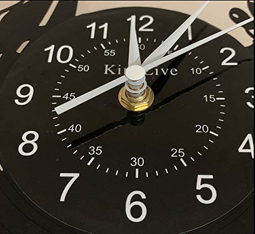 Smotly Vinilo Pared Reloj, Diseño Culturismo Moderno Gimnasio temático Idea de Regalo, Hecho a Mano de la Pared del hogar del Reloj.