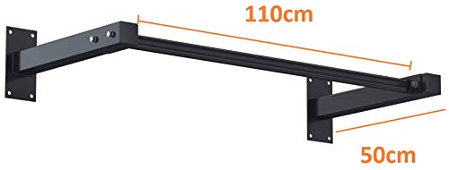 Snail Barra de dominadas – recta Monkey King de 120 cm de largo El diseño de la barra permite montaje tanto en pared como en techo. Características principales: