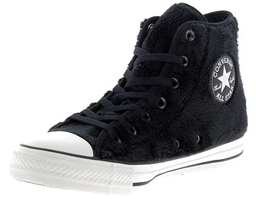 Sneakers Donna CONVERSE ct as hi faux fur pelo alta bianco nero pelo, Nuova collezione autunno inverno 2017/2018