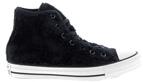 Sneakers Donna CONVERSE ct as hi faux fur pelo alta bianco nero pelo, Nuova collezione autunno inverno 2017/2018