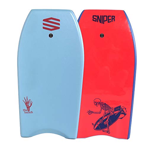 Sniper Bunch EPS Improve Series Crescent Tail Lite - Bodyboard (40 pulgadas), color azul y rojo