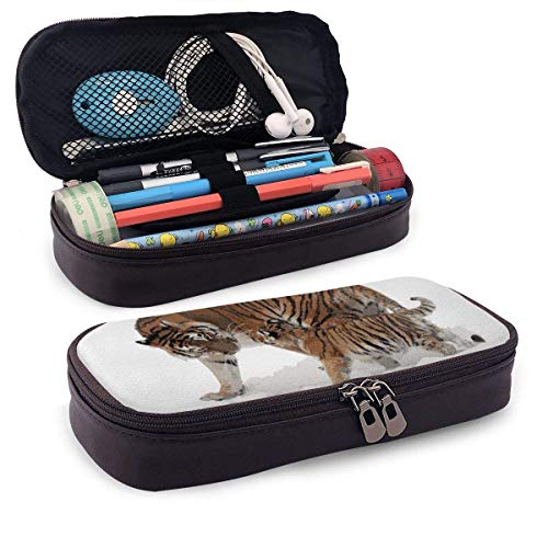 Snow Tiger Madre e hijo PU Lápiz de cuero Estuche para bolígrafos Bolsa con cremallera Útiles escolares para estudiantes Snow Tiger Madre e hijo PU Lápiz de cuero Estuche para bolígrafos Bolsa con cremallera Útiles escolares para estudiantes