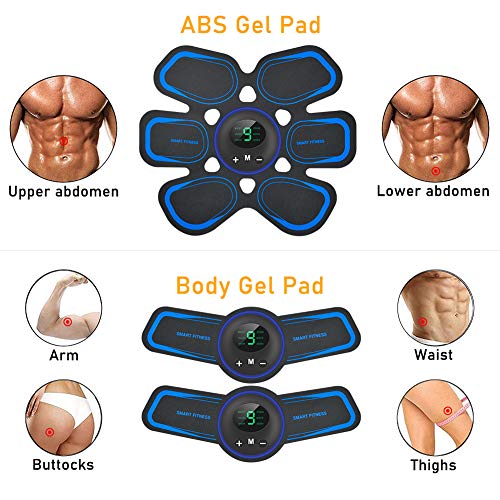 SNUNGPHIR® Electroestimulador Muscular Abdominales Electroestimulador Muscular USB Recargable, 6 Modos 9 Niveles de Intensidad para Abdomen/Cintura/Pierna/Brazo Fortalecimiento Muscular Hombre Mujer SNUNGPHIR® Electroestimulador Muscular Abdominales Electroestimulador Muscular USB Recargable, 6 Modos 9 Niveles de Intensidad para Abdomen/Cintura/Pierna/Brazo Fortalecimiento Muscular Hombre Mujer