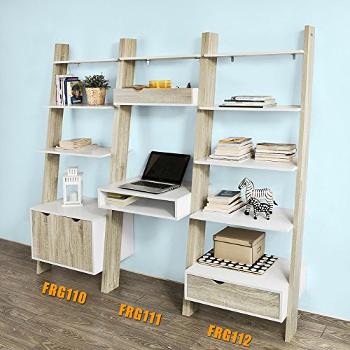 SoBuy Estanterías Librerias, Biblioteca de Almacenamiento en Rack 4 Estantes con 1 Armario Moderno, FRG110-WN, ES SoBuy Estanterías Librerias, Biblioteca de Almacenamiento en Rack 4 Estantes con 1 Armario Moderno, FRG110-WN, ES