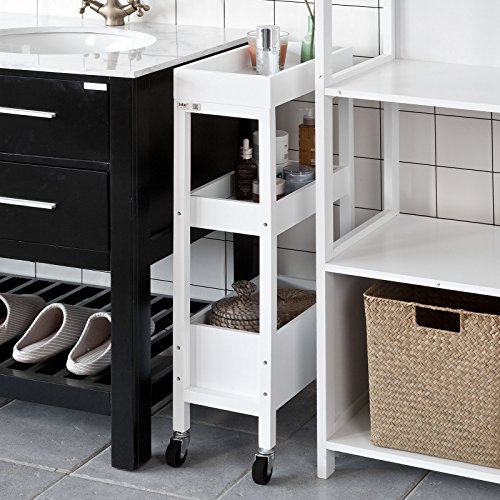 SoBuy FKW49-W,ES Carrito de Cocina, Carrito de Servir- 3 Estantes, 4 Ruedas-Blanco SoBuy FKW49-W,ES Carrito de Cocina, Carrito de Servir- 3 Estantes, 4 Ruedas-Blanco