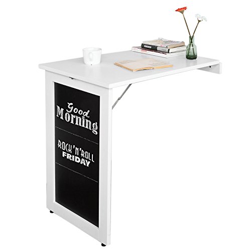 SoBuy FWT20-W,Mesa Plegable de Pared, Escritorio para Fijar en la Pared,con Pizarra Frontal,Blanco,Es SoBuy FWT20-W,Mesa Plegable de Pared, Escritorio para Fijar en la Pared,con Pizarra Frontal,Blanco,Es