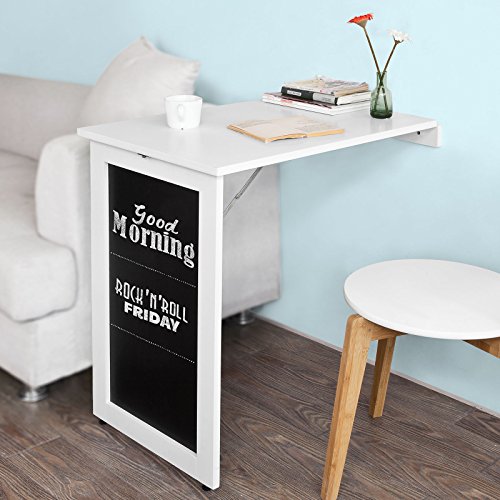SoBuy FWT20-W,Mesa Plegable de Pared, Escritorio para Fijar en la Pared,con Pizarra Frontal,Blanco,Es SoBuy FWT20-W,Mesa Plegable de Pared, Escritorio para Fijar en la Pared,con Pizarra Frontal,Blanco,Es