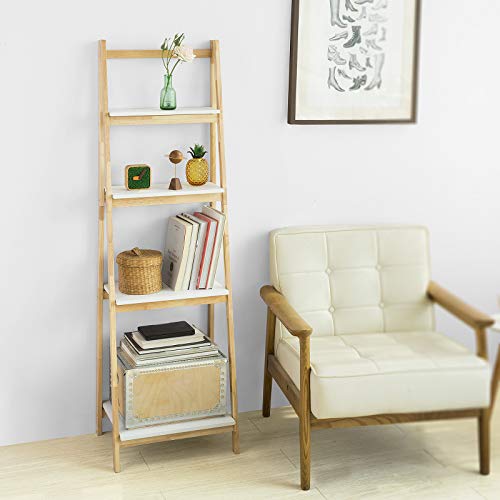SoBuy Moderna Estantería Escalonada, Librería, Estantería de Pared, Estante de 4 Plegable Niveles, FRG162-N, ES SoBuy Moderna Estantería Escalonada, Librería, Estantería de Pared, Estante de 4 Plegable Niveles, FRG162-N, ES